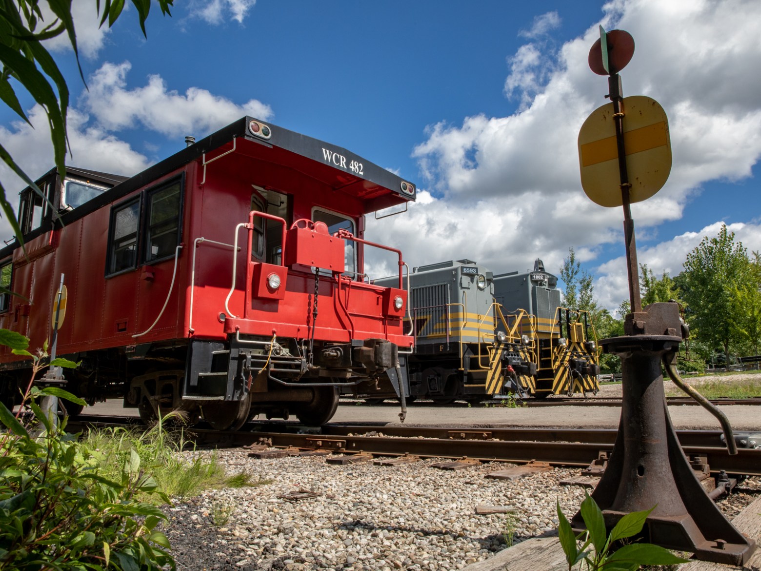 a train that is sitting on a track