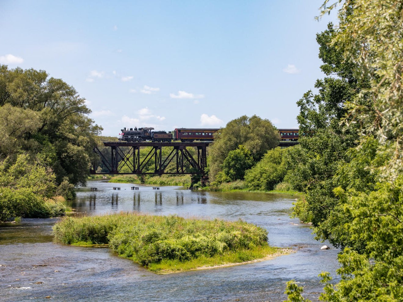 a bridge over a body of water