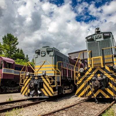 a train on a steel track