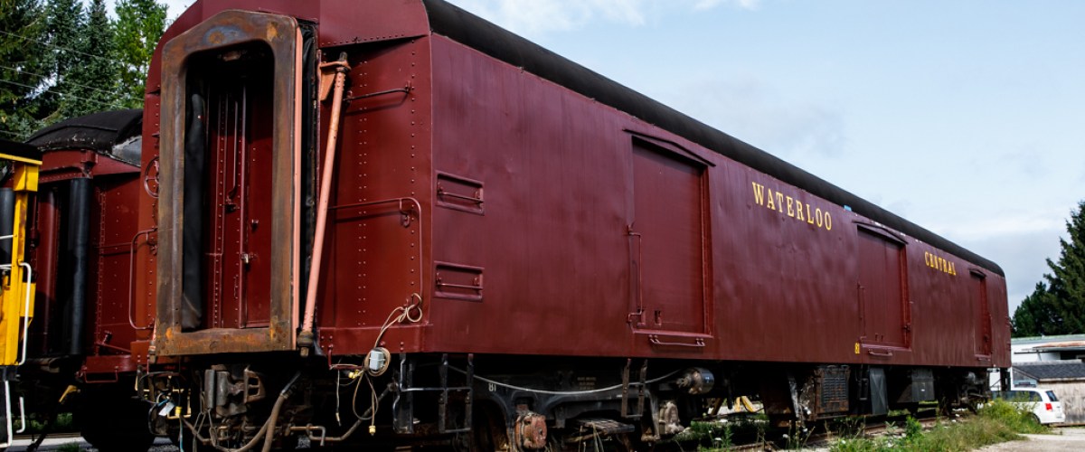 a large long train on a track