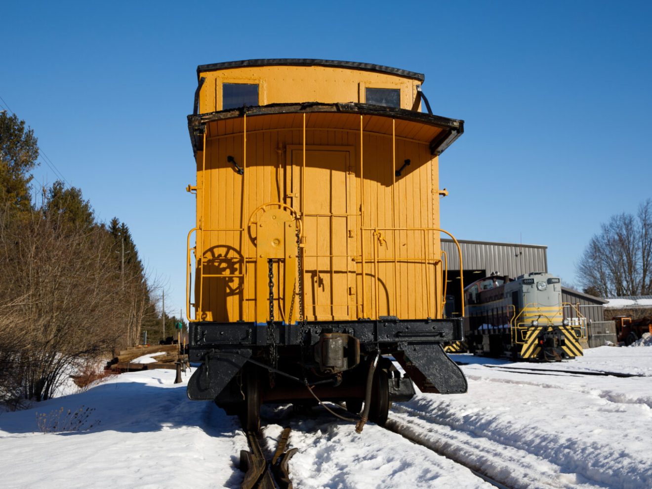 a train covered in snow