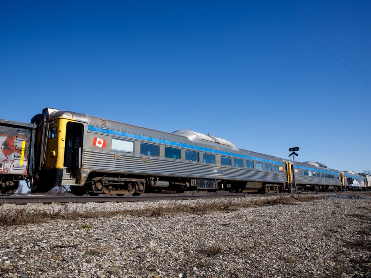 a train on a steel track
