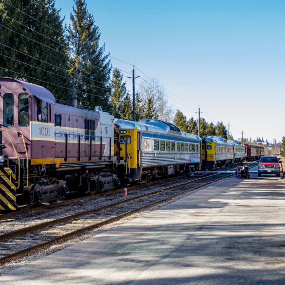 a train on a railroad track