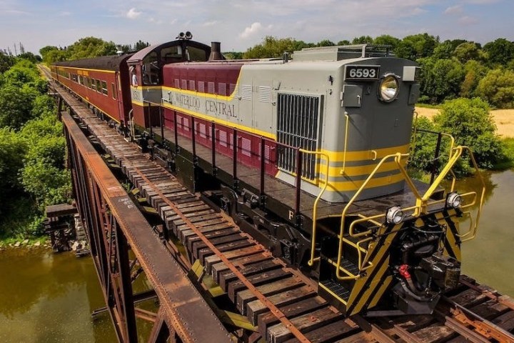 a train on a steel track