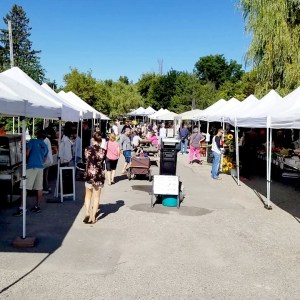 a group of people in a tent